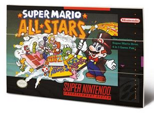 Super Nintendo All Stars Wooden Panel Wall Art