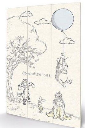Winnie The Pooh - Wooden Panel Wall Art