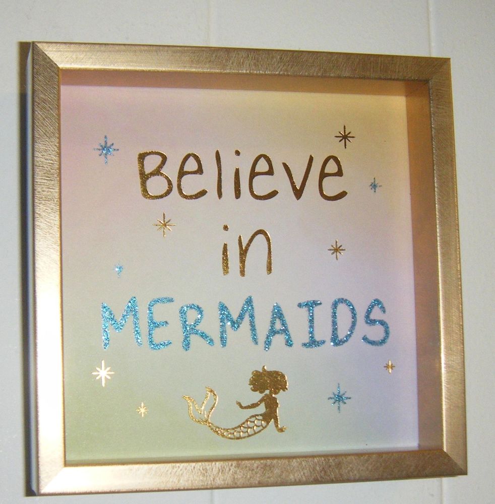 Believe In Mermaids - Deep Block Wall Art 