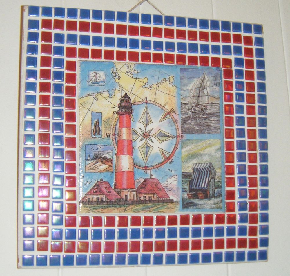 Lighthouse Mosaic Art Decoupage Picture