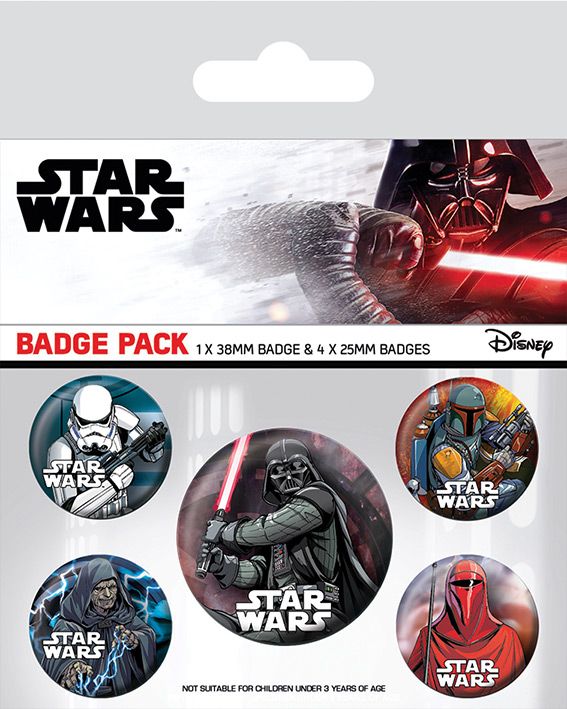 Star Wars Darth Vader Dark Side Badge Pack 