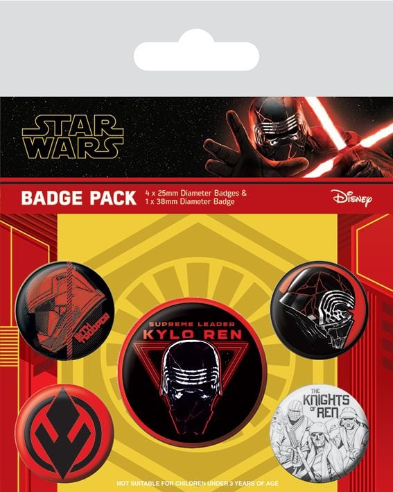 Star Wars Rise Of Skywalker Sith Kylo Ren Badge Pack 