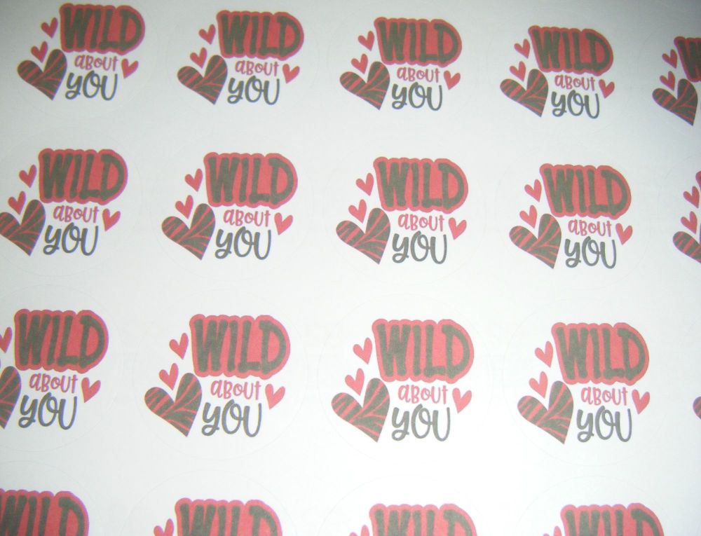 A4 35 Per Sheet Sheet of Wild About You Stickers
