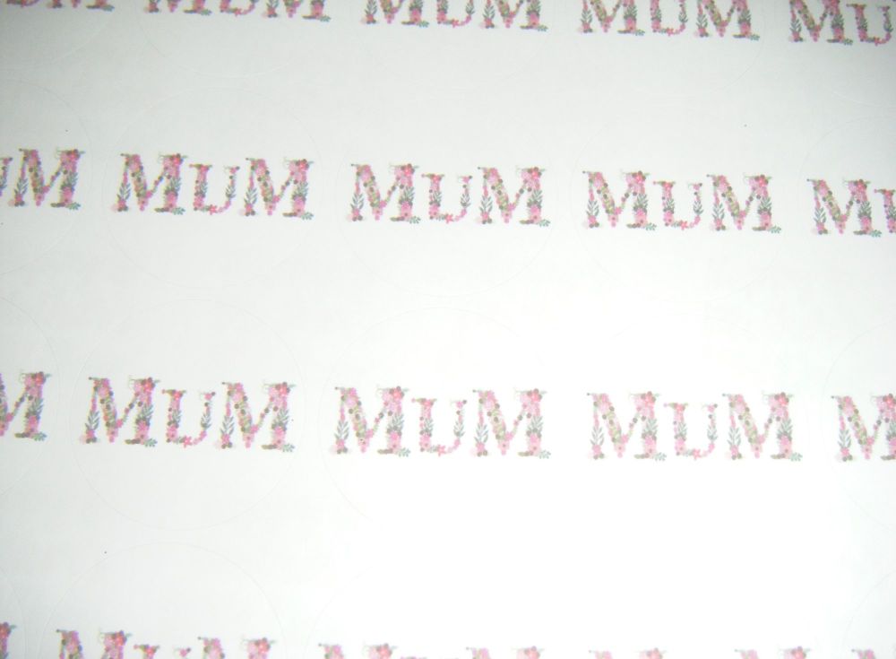 Mum Floral Design Stickers 
