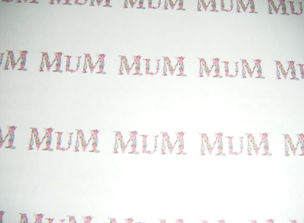 A4 35 Per Sheet Sheet of Mum Stickers 