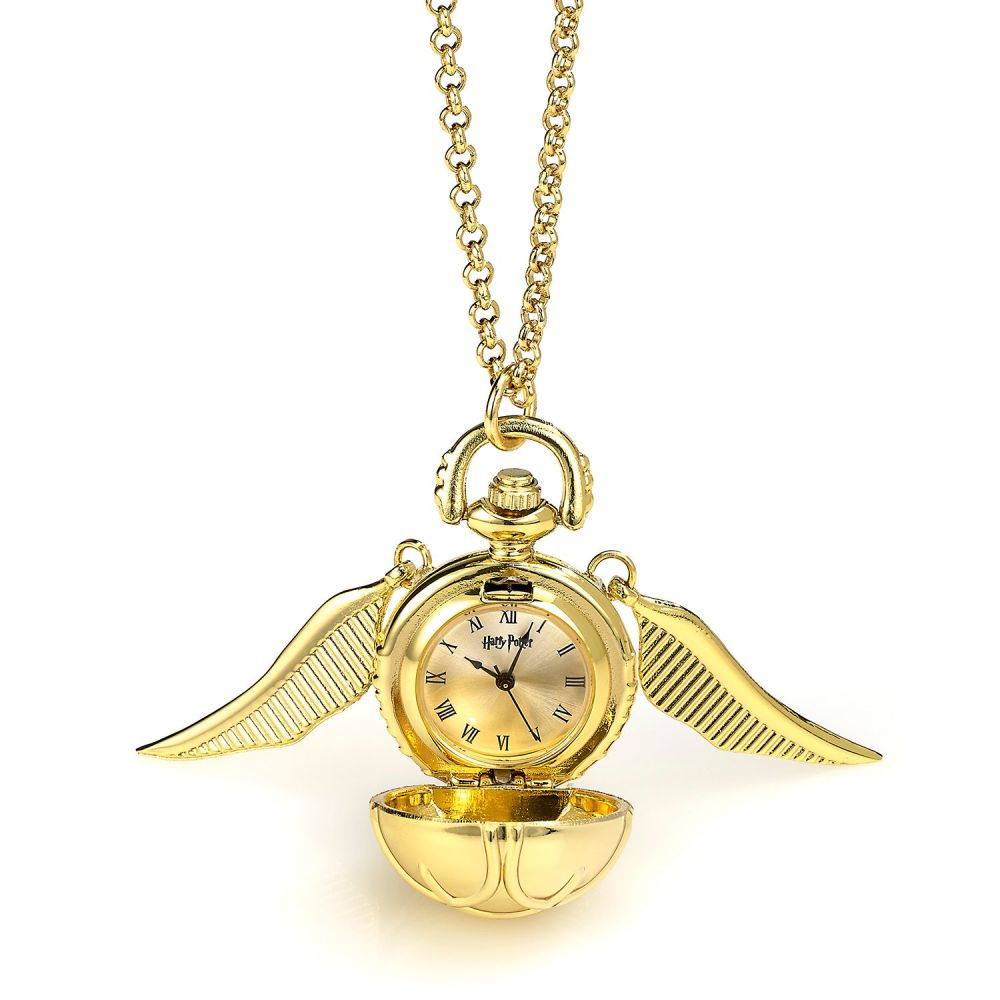 Harry Potter - Gold Plated Golden Snitch Watch Necklace