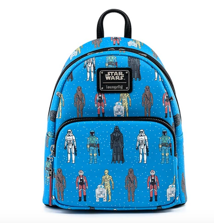Star Wars AOP Action Figures Bag - Loungefly Mini Backpack