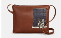 Midnight Cats Leather Cross Body Bag