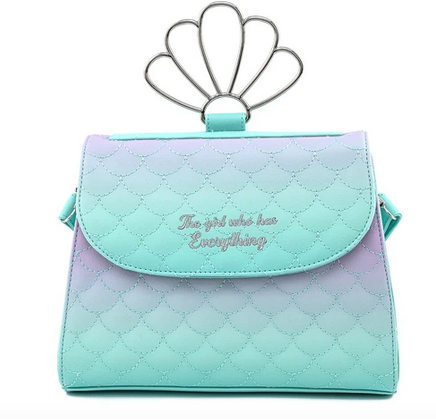 Disney Little Mermaid Ombre Scales Loungefly Crossbody Bag