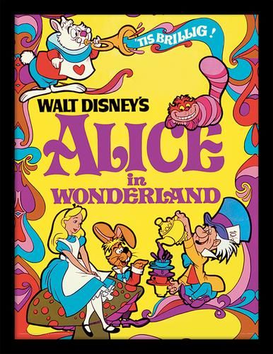 Walt Disney Classic Alice In Wonderland - Framed Print Wall Art