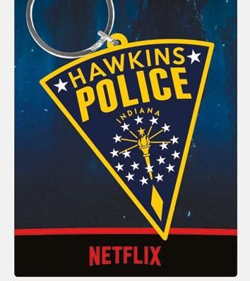 Stranger Things Hawkins Police  - Quality Rubber Keyring