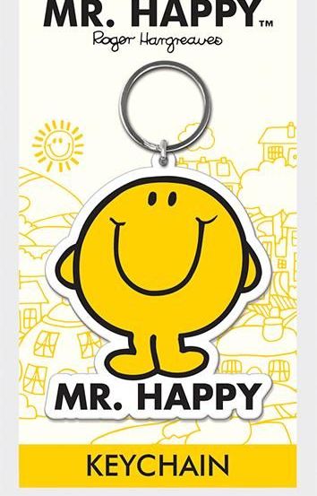 Mr Men - Mr Happy  - Quality Rubber Keyring