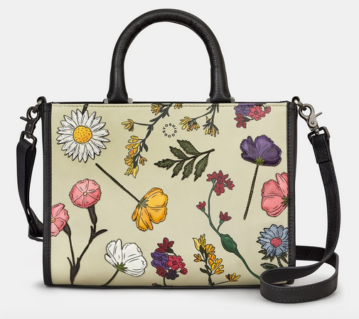 Herbarium Floral Leather Grab Bag