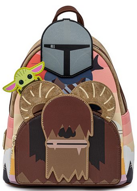 Star Wars Mandalorian Bantha Ride Loungefly Mini Backpack Bag 