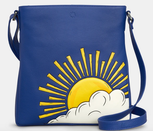 Rise And Shine Sun Design Bryant Leather Cross Body Bag