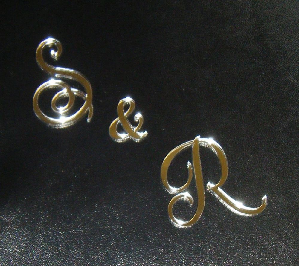 Custom Small Initials Letters for Front of Cake Style 2