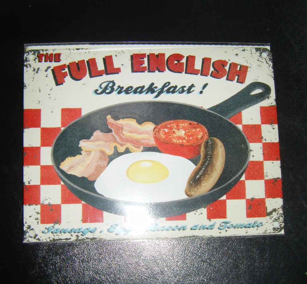 The Full English Breakfast Vintage Style Metal Wall Sign