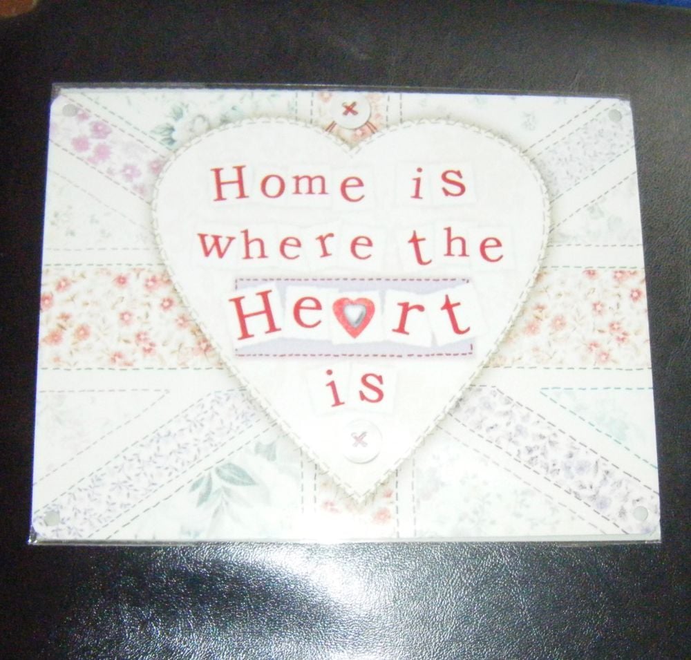 Home is Where the Heart Is Metal Wall Sign
