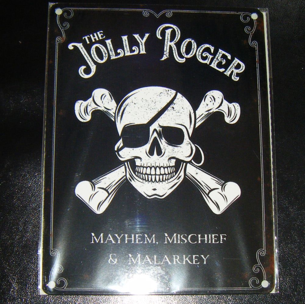 The Jolly Roger - Pirate Metal Wall Sign