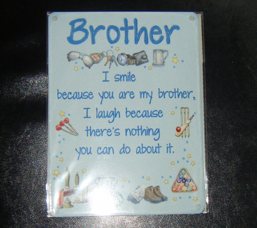 Brother Funny Metal Wall Sign
