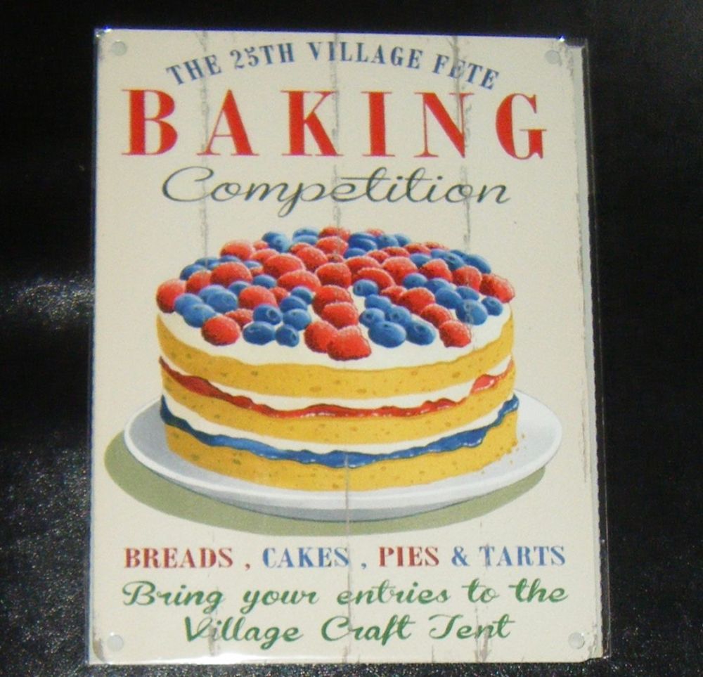 Baking Competition Cake Metal Wall Sign