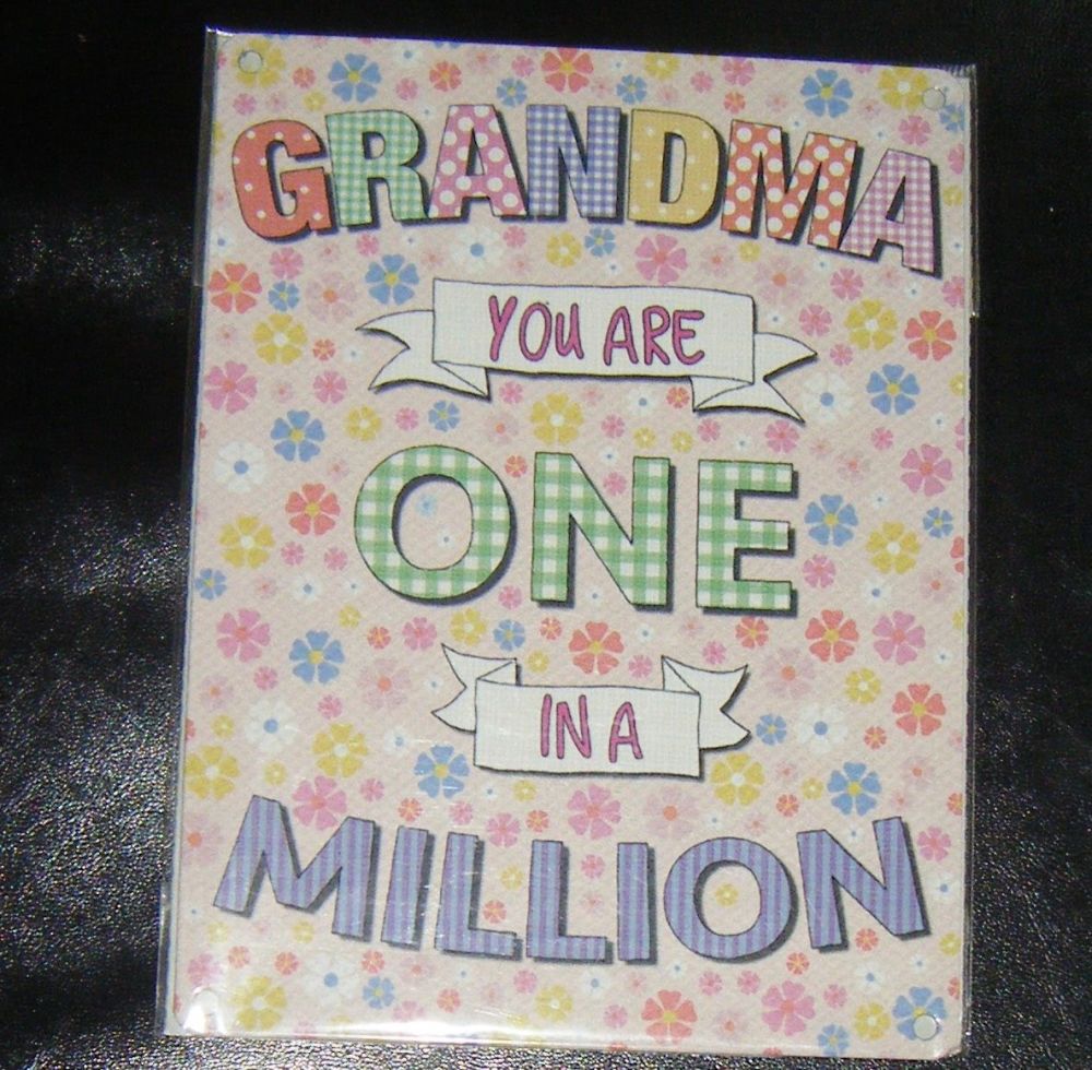 Grandma One In A Million Metal Wall Sign