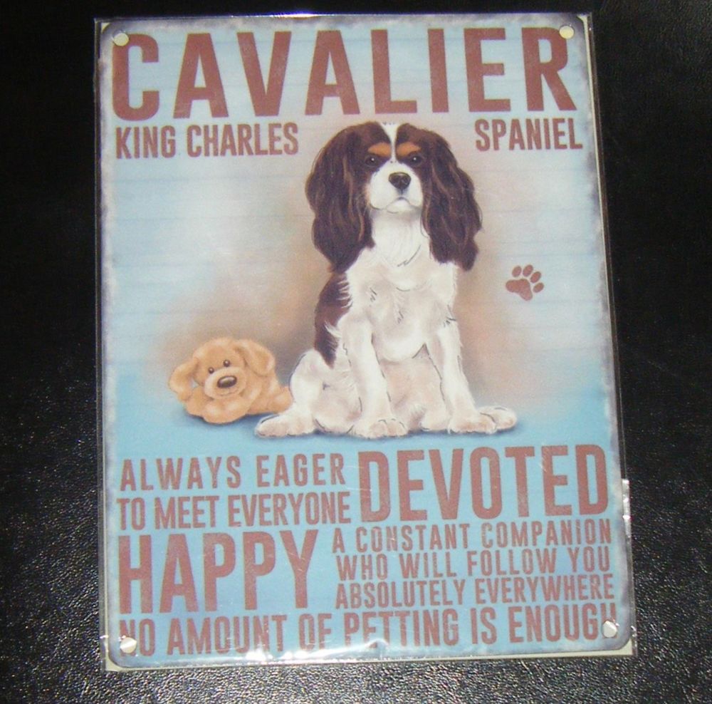 Cavalier King Charles Spaniel  - Dog Breed Metal Wall Sign