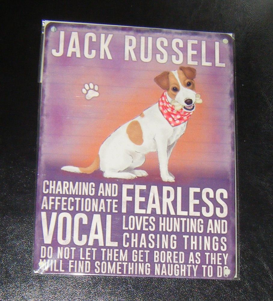 Jack Russell  - Dog Breed Metal Wall Sign