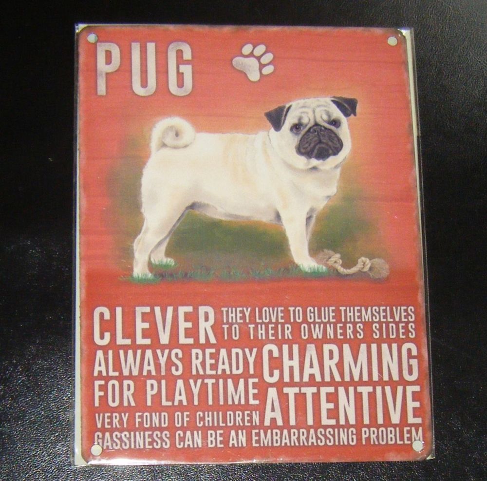 Pug - Dog Breed Metal Wall Sign