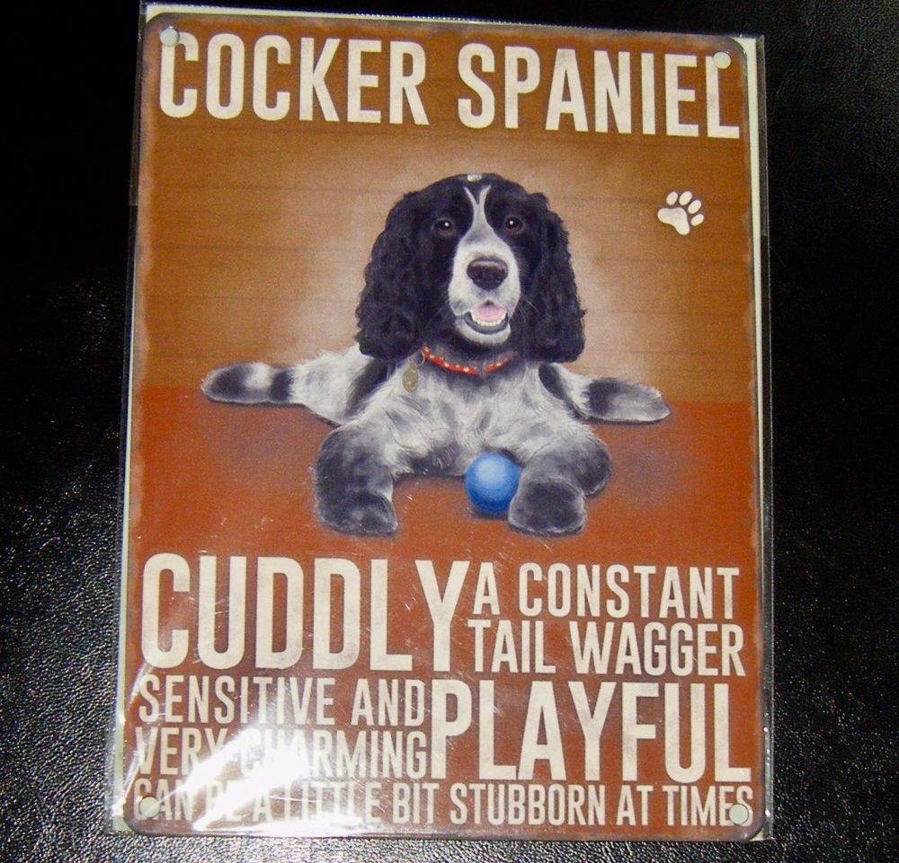 Cocker Spaniel - Dog Breed Metal Wall Sign