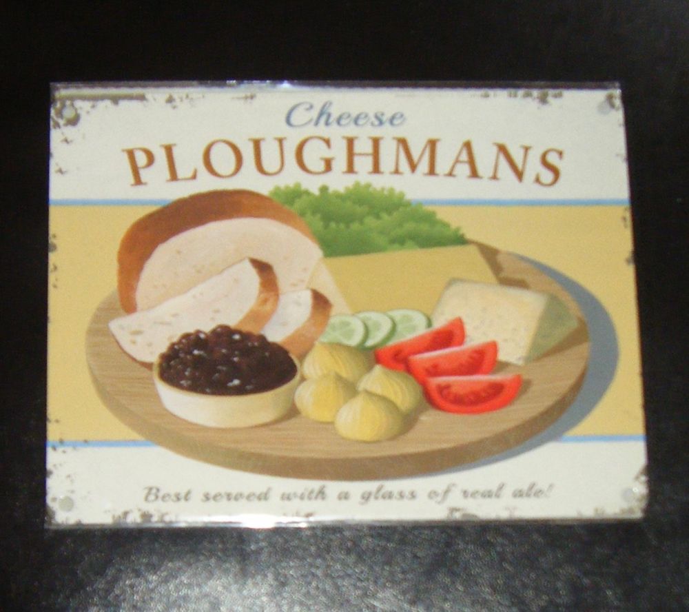 Ploughmans Cheese Metal Wall Sign