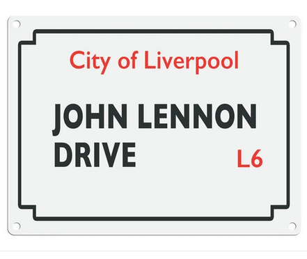 Beatles Street Sign - John Lennon Drive  Metal Wall Sign