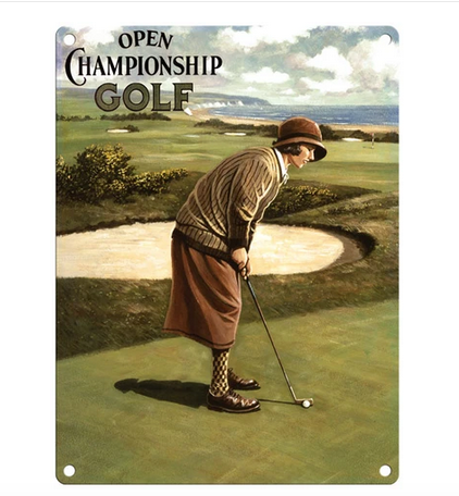Open Championship Golf - Lady Metal Wall Sign