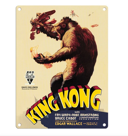 King Kong Movie Metal Wall Sign