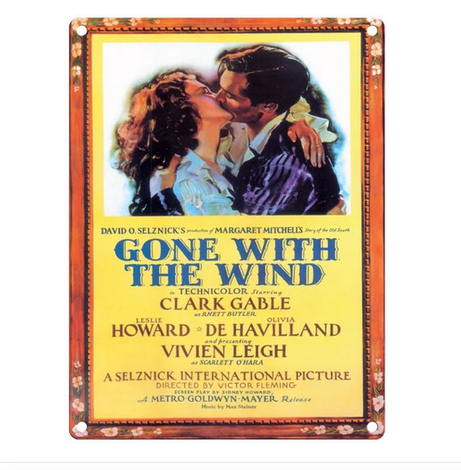 Gone With The Wind Movie Metal Wall Sign