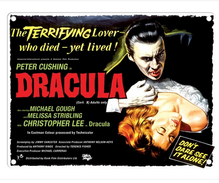 Dracula Movie Metal Wall Sign