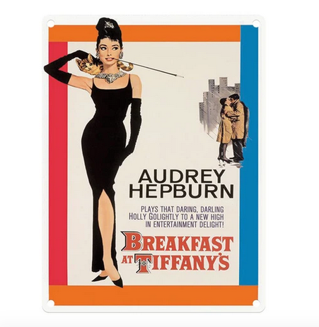 Audrey Hepburn - Breakfast At Tiffany's Metal Wall Sign