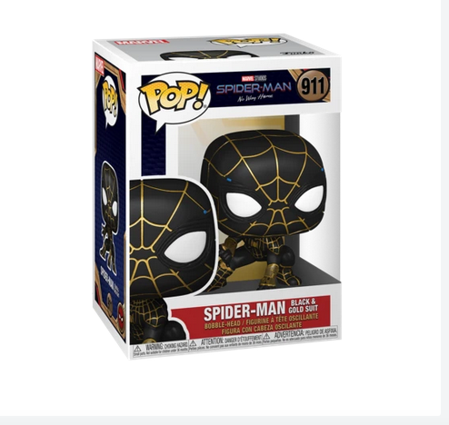 Spider-man Black Gold Suit - No Way Home - Funko Pop 911