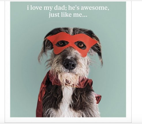 I Love My Dad Greeting Card - Dog Greeting Card Blank Inside