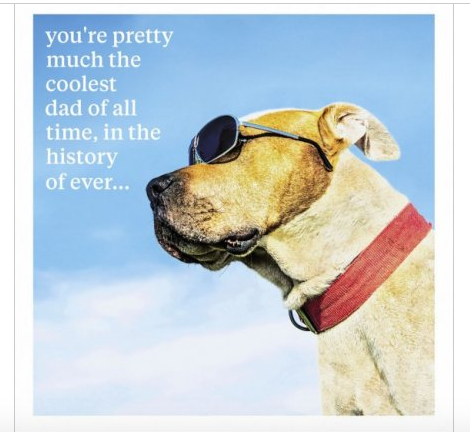 Coolest Dad Of All Time Greeting Card - Dog Greeting Card Blank Inside
