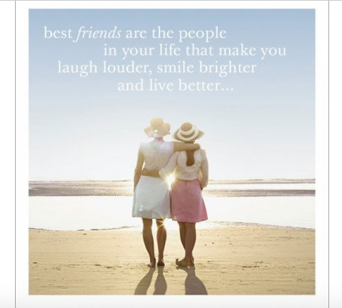 Best Friends Quote Greeting Card - Funny Greeting Card Blank Inside