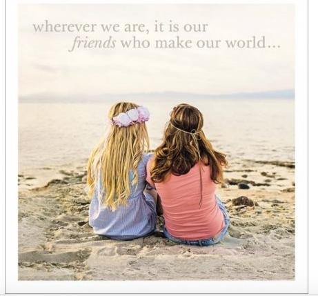 Friends Make Our World Greeting Card - Funny Greeting Card Blank Inside