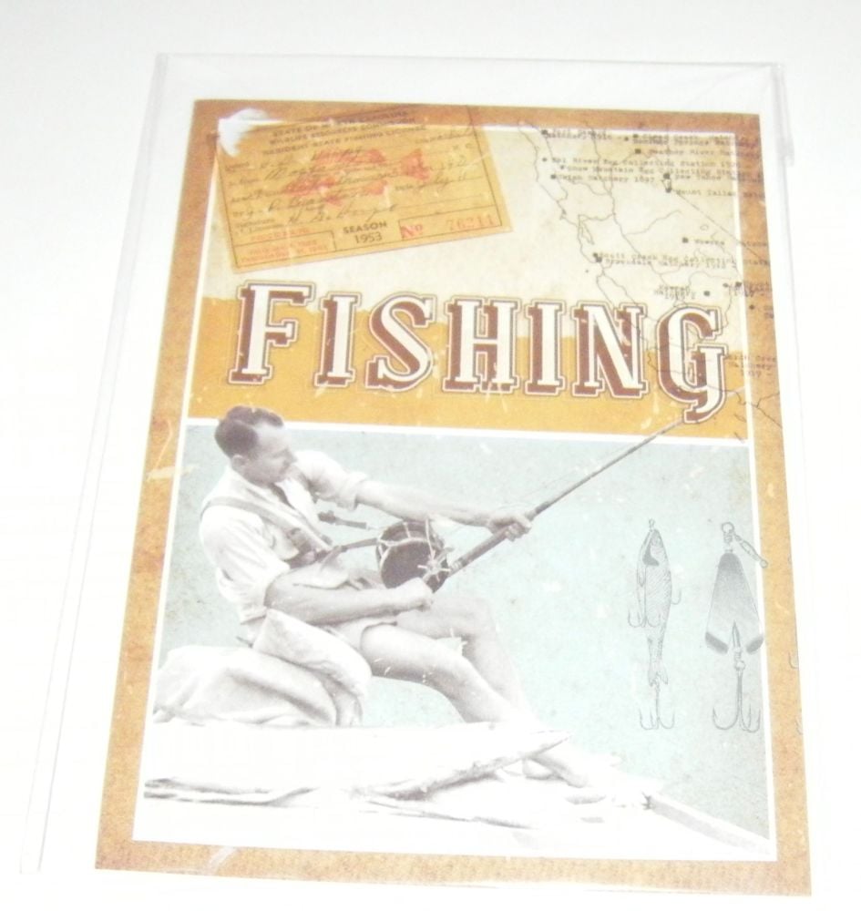 Vintage Sport - Fishing Greeting Card Blank Inside