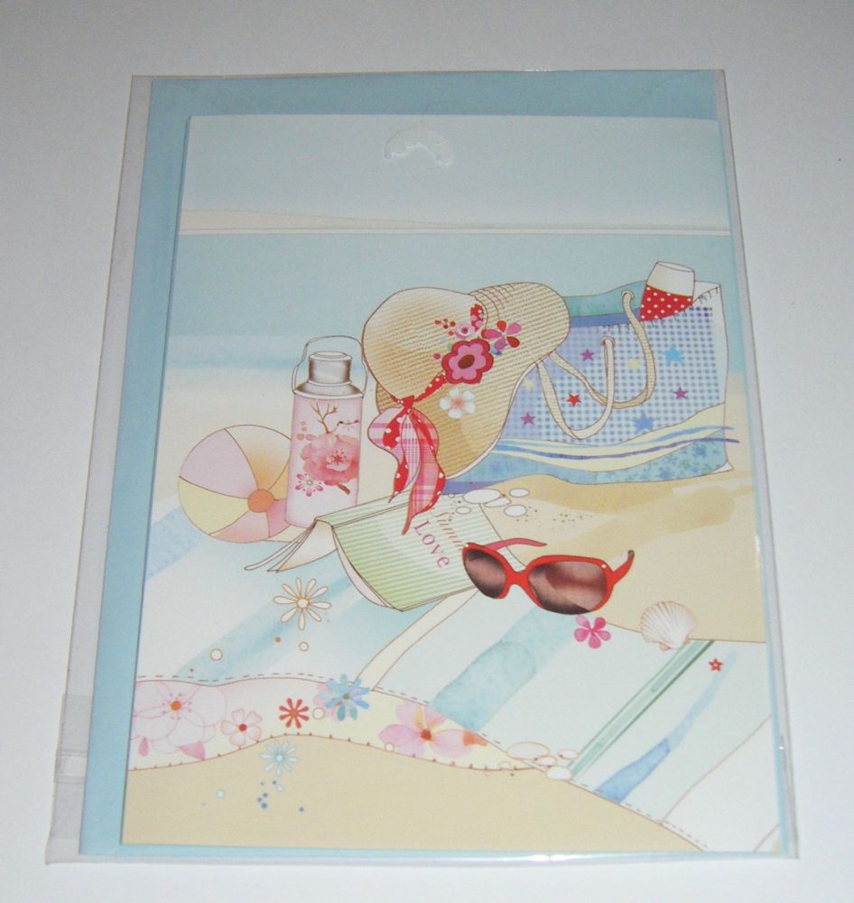 Seaside Beach Scene - Greeting Card Blank Inside