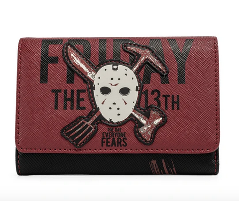 Friday the 13th Jason Mask Loungefly Trifold Wallet