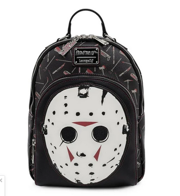 Friday the 13th Jason Mask Mini Backpack - Loungefly Mini Backpack 