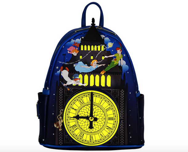 Peter Pan Glow Clock Loungefly Disney Mini Backpack Bag