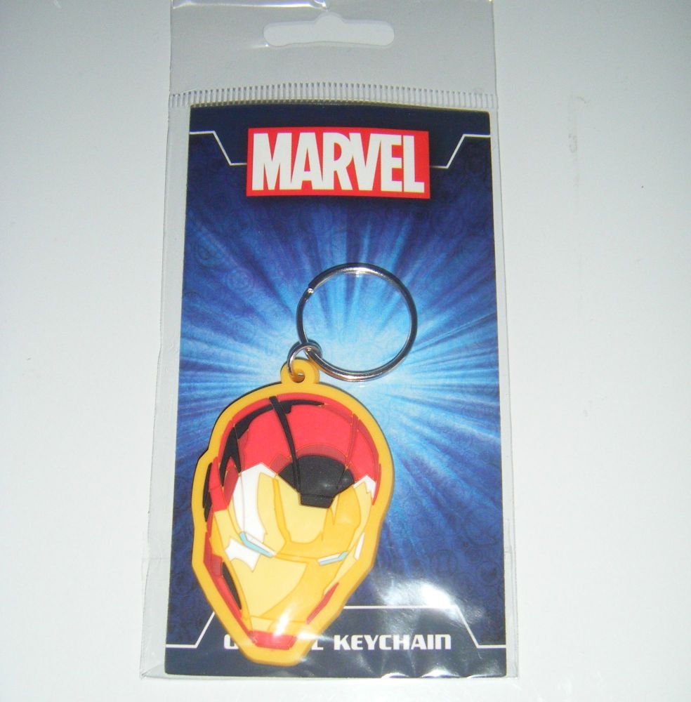 Marvel  Iron Man Face  - Quality Rubber Keyring