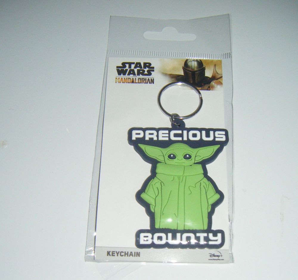 Star Wars Mandalorian Yoda Precious Bounty - Quality Rubber Keyring