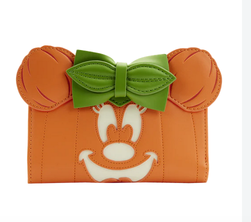 Pumpkin Minnie Disney Loungefly Purse Wallet - Glow In Dark